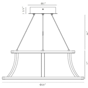 Cadoux 20" Integrated LED Pendant Chandelier