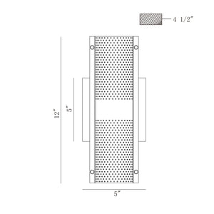 Westcliffe 2-Light 12" Integrated LED Outdoor Wall Sconce