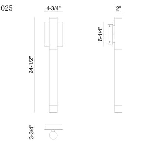 Ronda 24" Integrated LED Outdoor Wall Sconce