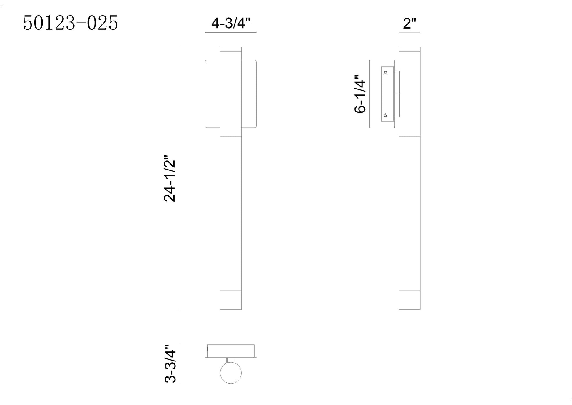 Ronda 24" Integrated LED Outdoor Wall Sconce