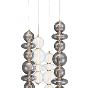 Atomo 4-Light 50" Integrated LED Multi Drop Chandelier