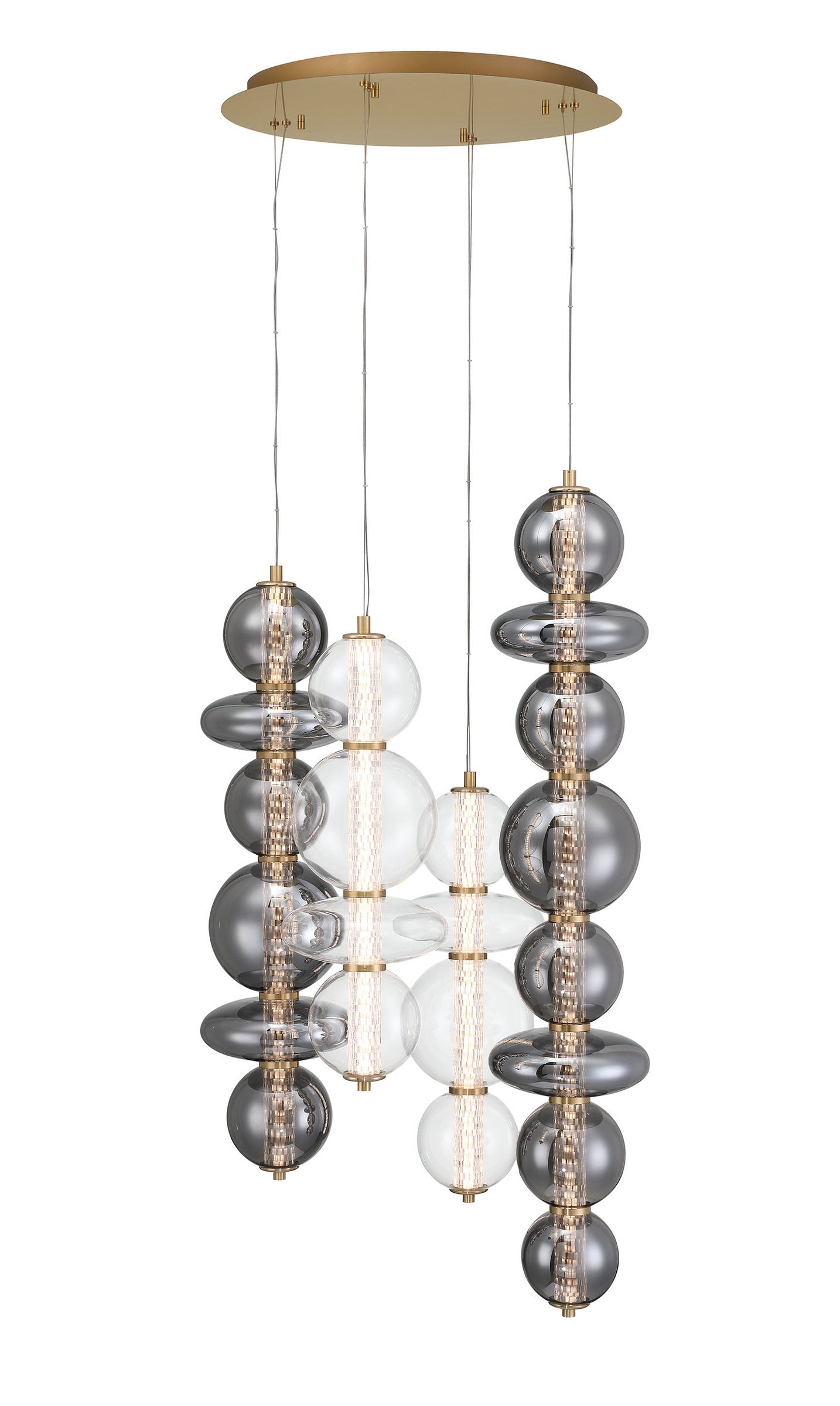 Atomo 4-Light 50" Integrated LED Multi Drop Chandelier