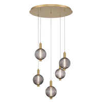 Palmas 5-Light 24" Integrated LED Multi Drop Chandelier