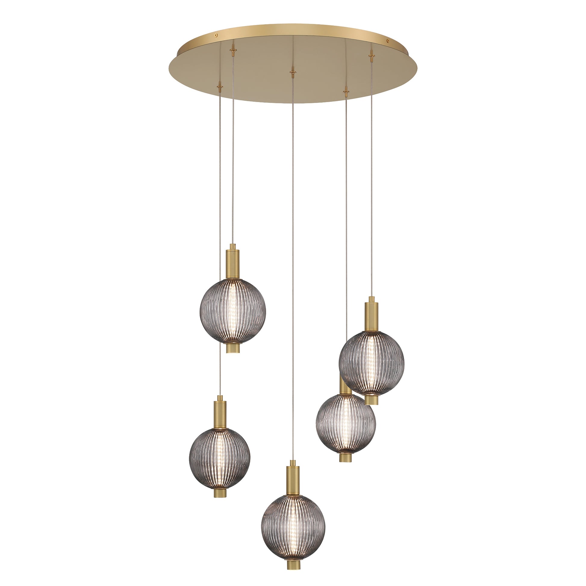 Palmas 5-Light 24" Integrated LED Multi Drop Chandelier