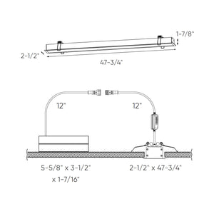 Boulevard Pro DCP Recessed linear 48" RGB + 5CCT