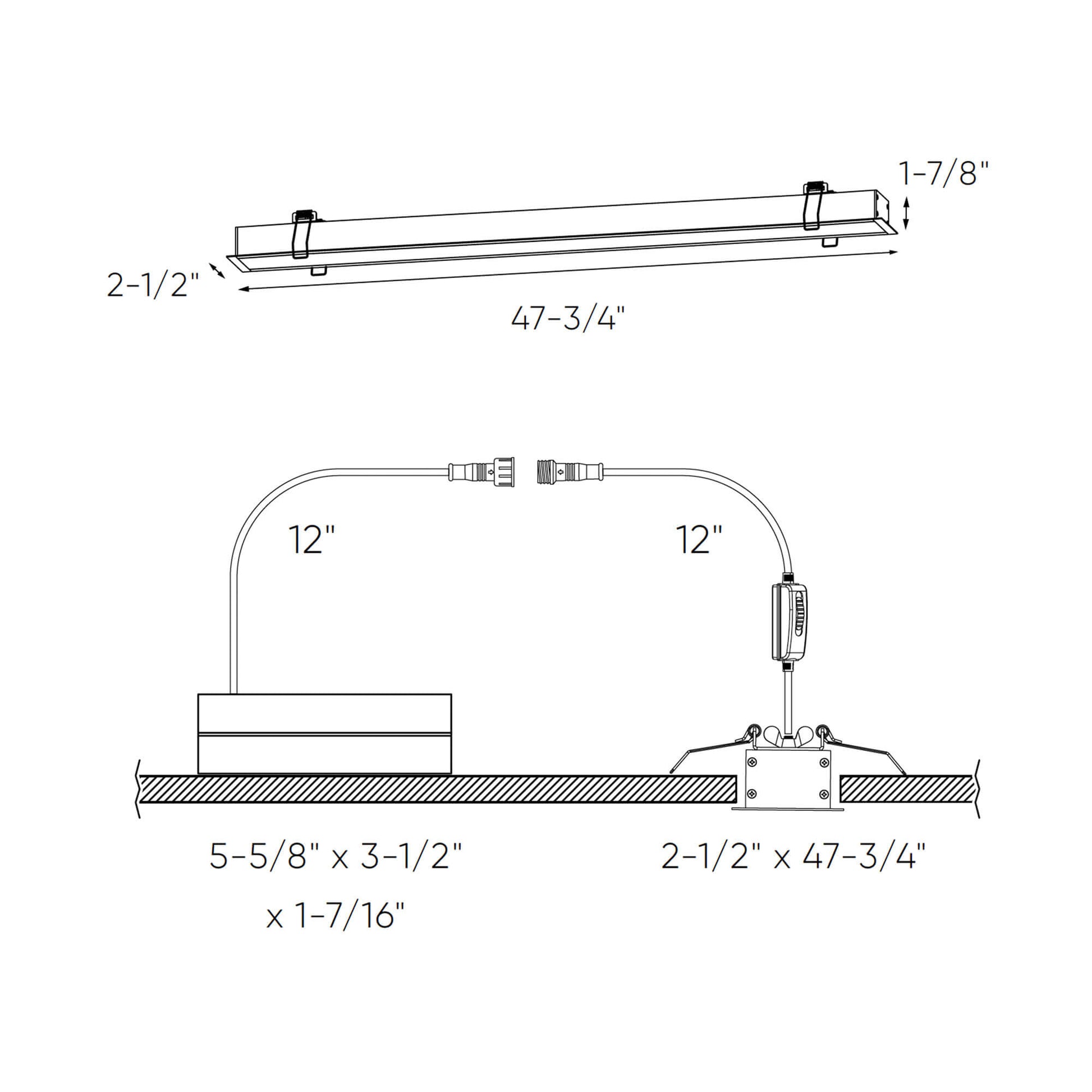 Boulevard Pro DCP Recessed linear 48" RGB + 5CCT