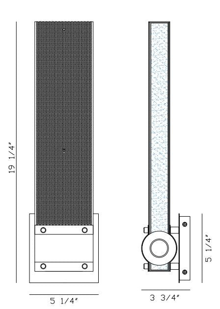 Admiral 19" Integrated LED Outdoor Wall Sconce