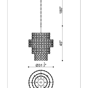 Perrene 24-Light 45" Chandelier