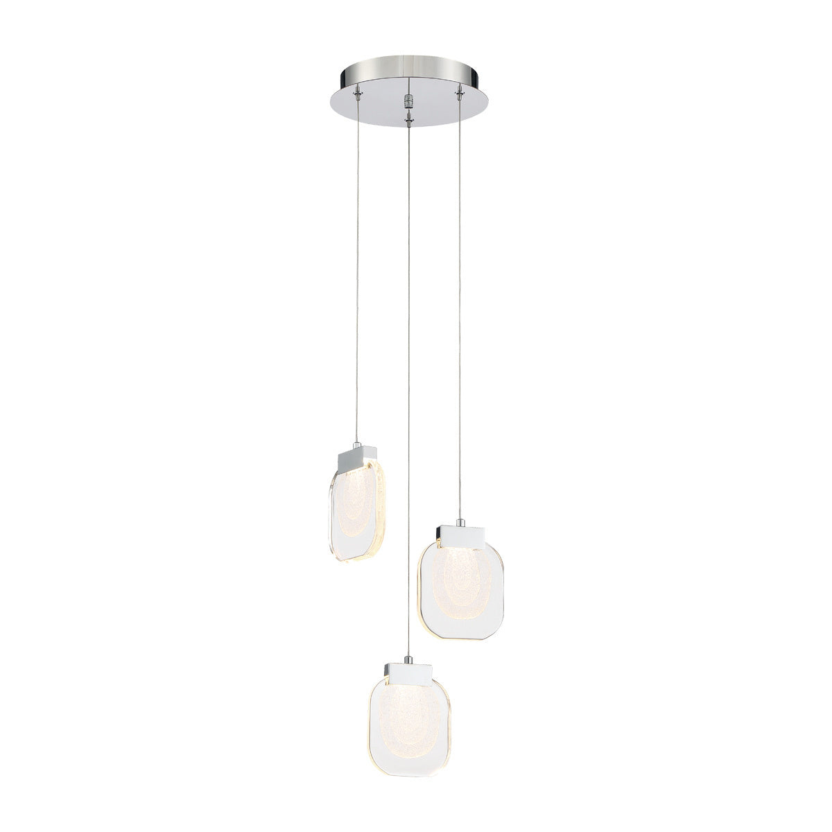 Paget 3-Light 10" Integrated LED Multi Drop Chandelier