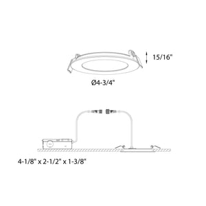 Excel 4 Inch Round CCT LED Recessed Panel Light