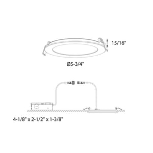 Excel 5 Inch Round CCT LED Recessed Panel Light