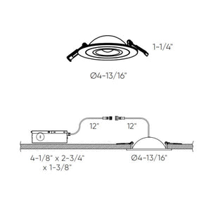Pivot 4" Flat LED Recessed Gimbal 3K