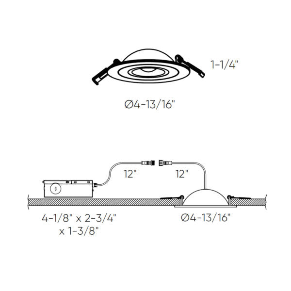 Pivot 4" Flat LED Recessed Gimbal 3K