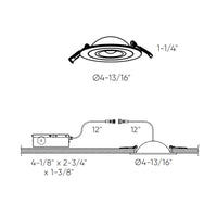 Pivot 4" Flat LED Recessed Gimbal 3K