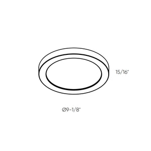 Radiance 9" Metal Flush Mount, 5CCT