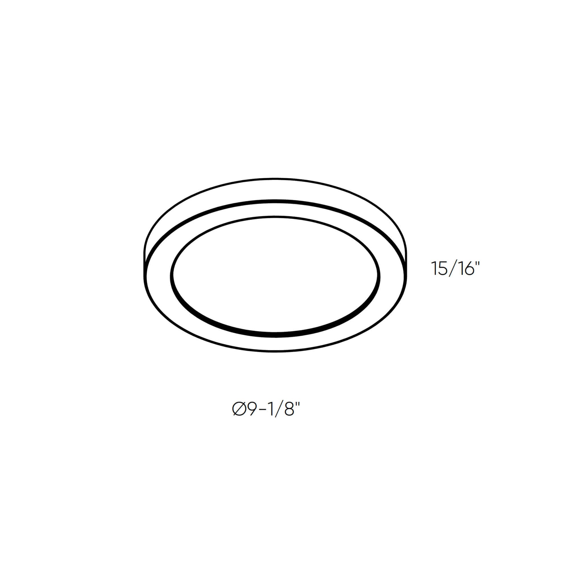 Radiance 9" Metal Flush Mount, 5CCT