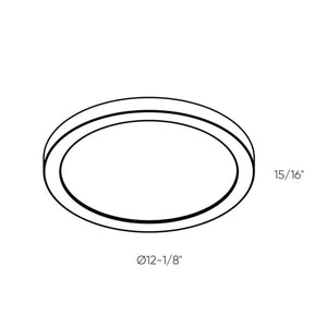 Radiance 12" Metal Flush Mount, 5CCT