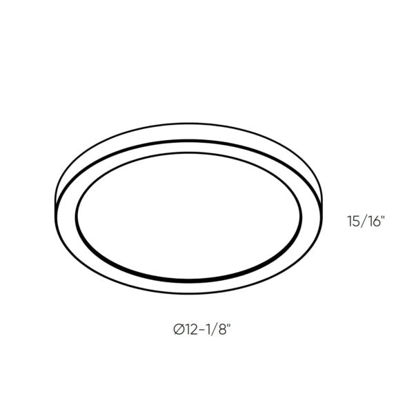 Radiance 12" Metal Flush Mount, 5CCT