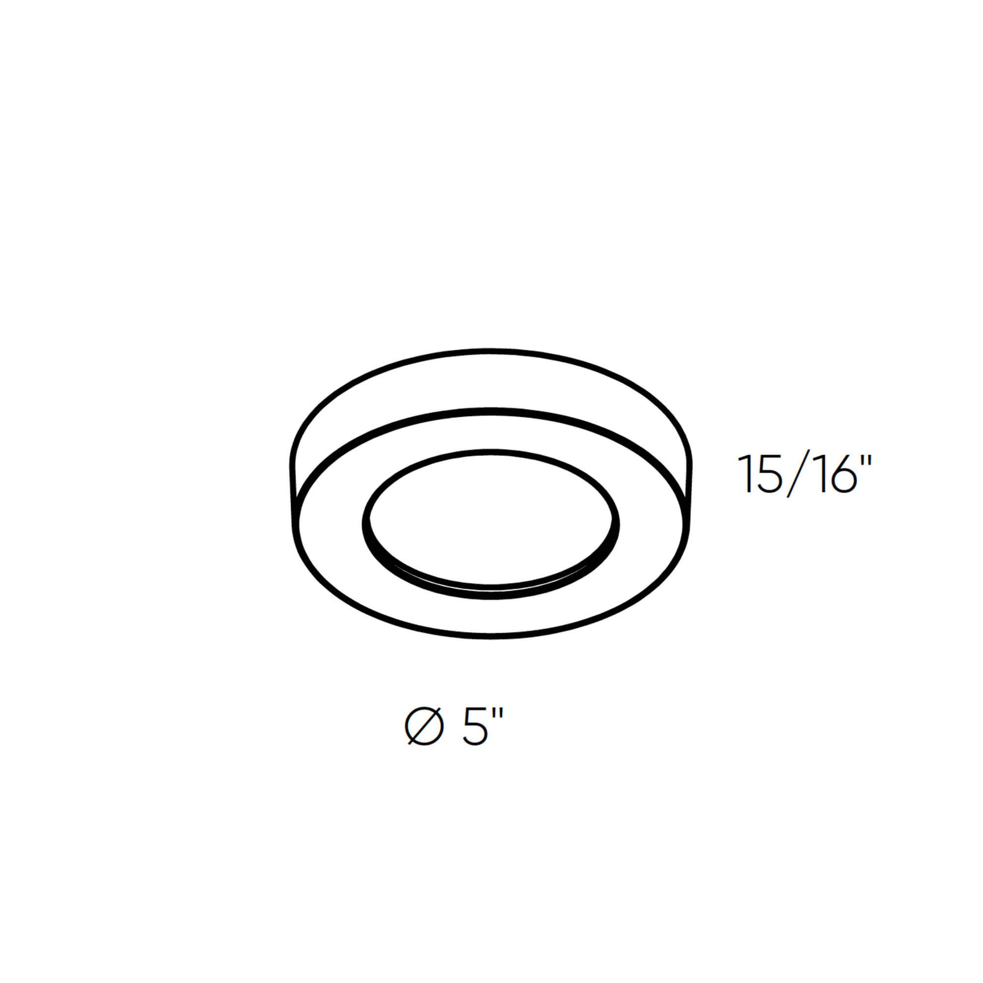 Prime Plastic Flush Mount, 5CCT