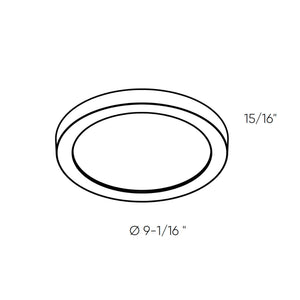 Prime 9in Round Flush Mount