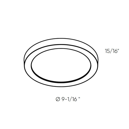 Prime Plastic Flush Mount, 5CCT