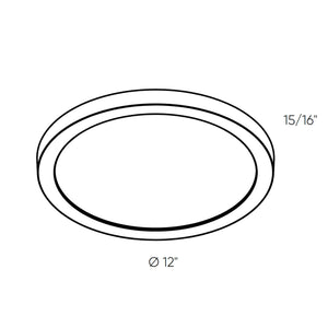 Prime 12in Round Flush Mount