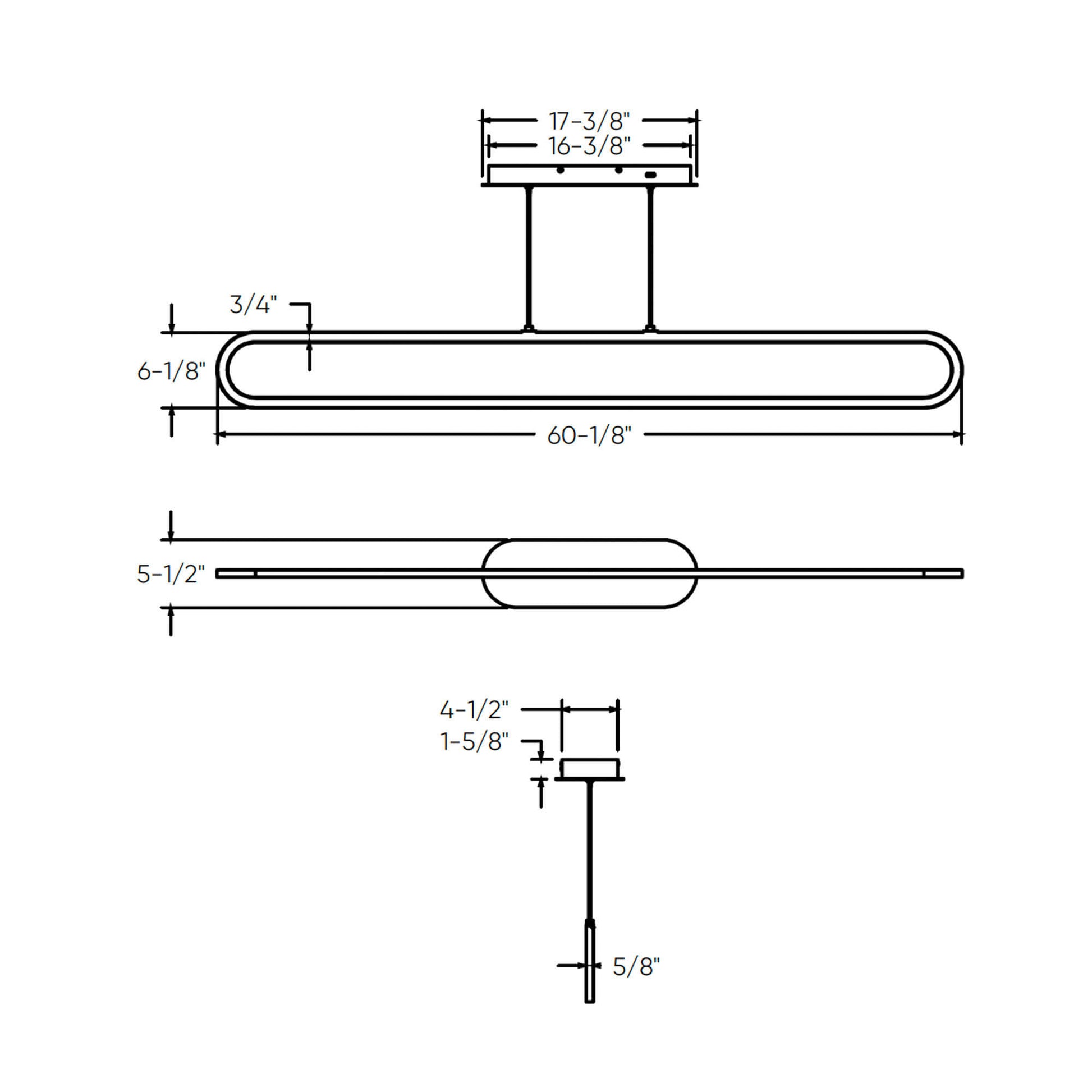 Atom Horizontal oblong pendant 5CCT
