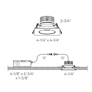 Revolve 3.5" Square Gimbal Recessed 5CCT