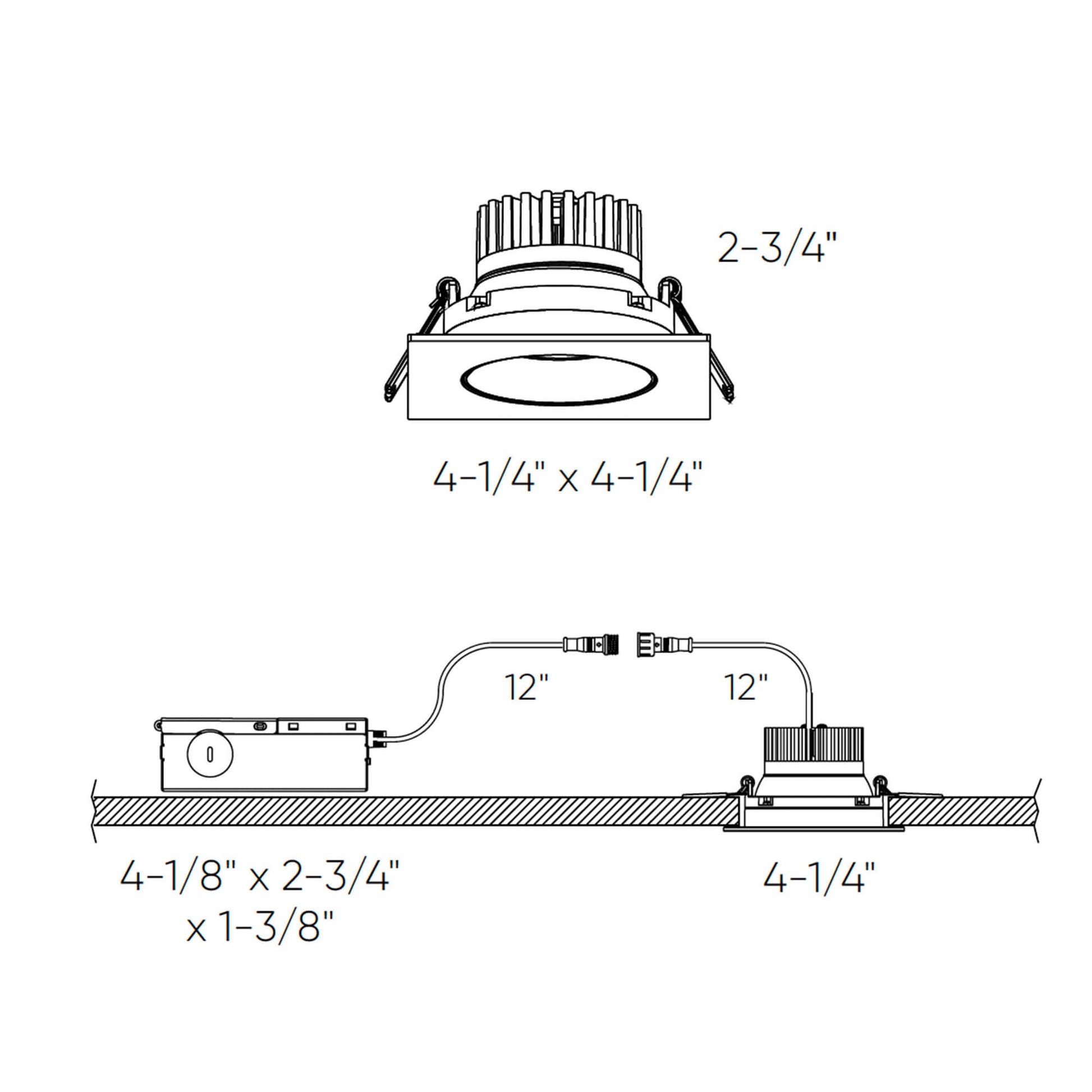 Revolve 3.5" Square Gimbal Recessed 5CCT