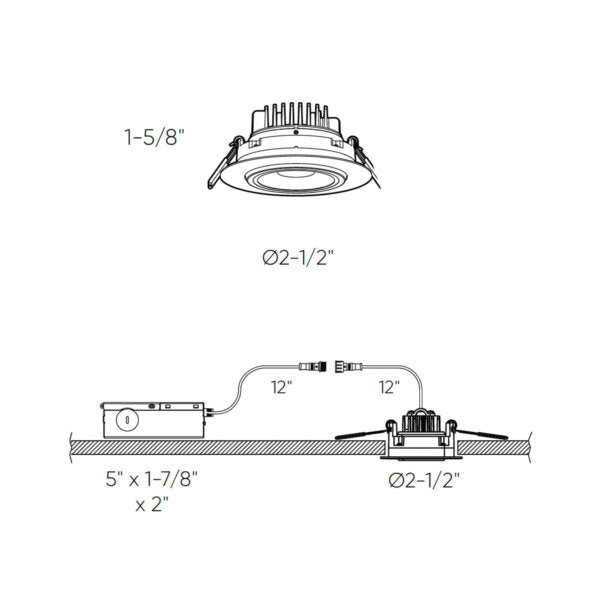Scope 2'' LED Round Gimbal, 5CCT
