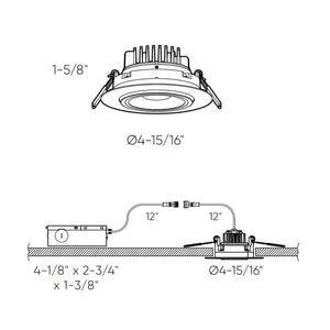 Scope 4 Inch Round Recessed LED Gimbal Light