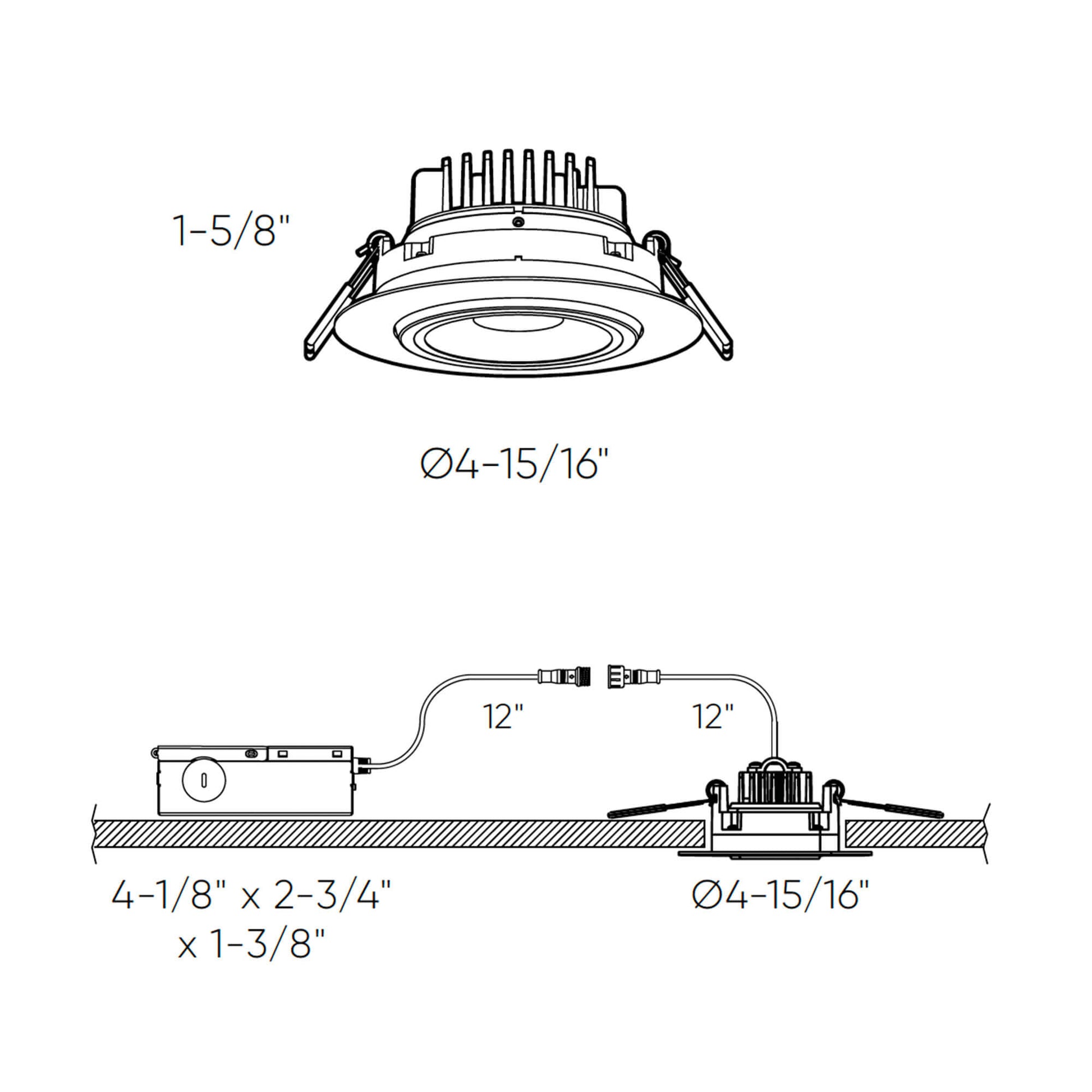 Scope 4 Inch Round Recessed LED Gimbal Light