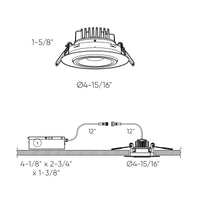 Scope 4 Inch Round Recessed LED Gimbal Light in 5CCT