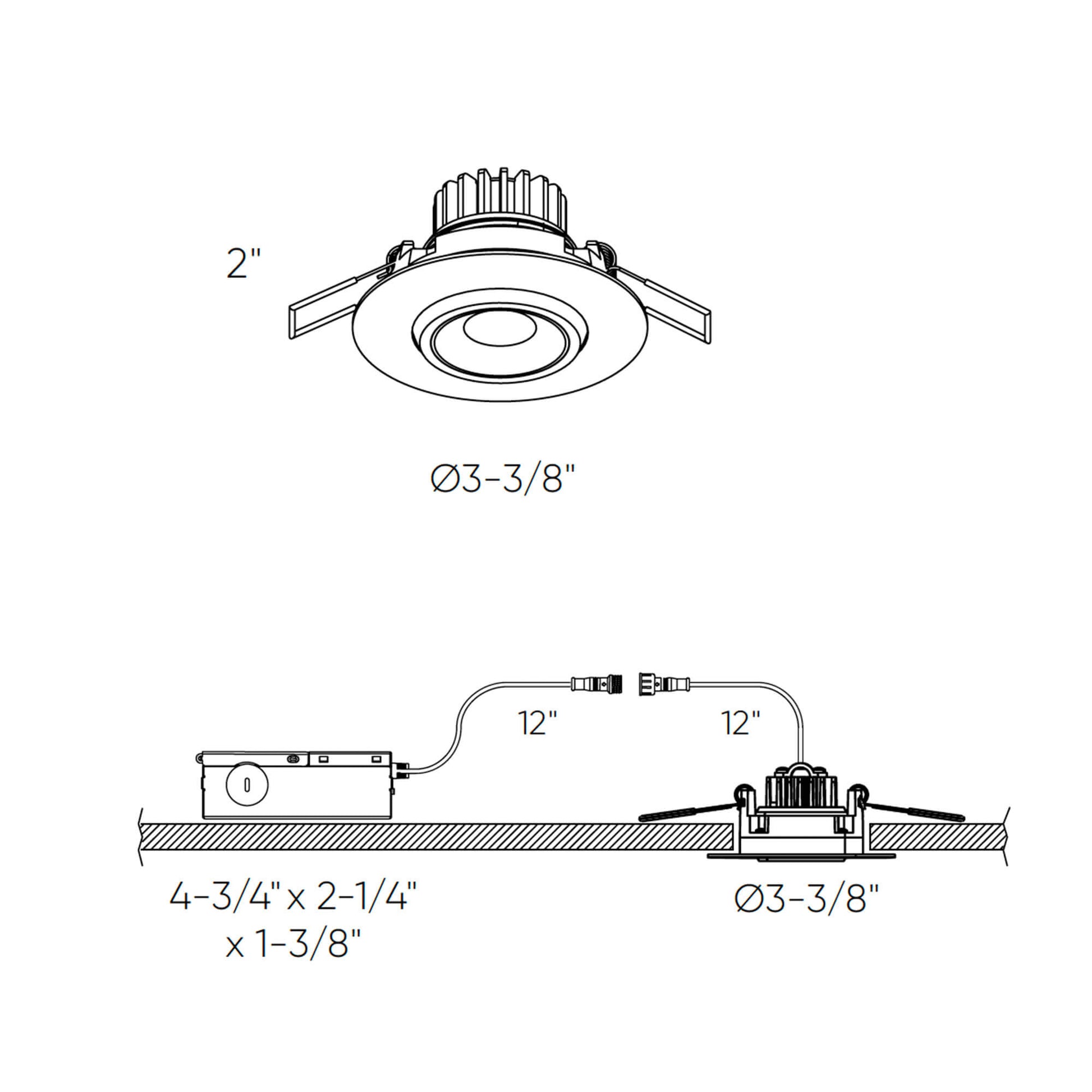 Scope 3 Inch Round Recessed LED Gimbal Light in 5CCT