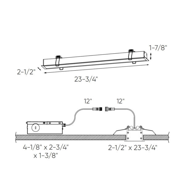 Boulevard 24in Recessed Linear, 5CCT