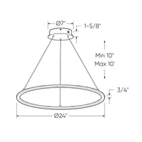 Circa 24in Circle pendant, 5CCT