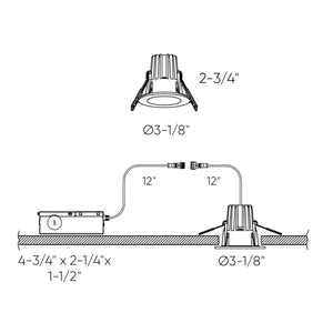 RGR 2 Inch Round Indoor/Outdoor Regressed Down Light