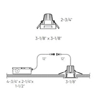 RGR 2 Inch Square Indoor/Outdoor Regressed Down Light