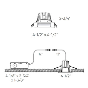 RGR 4 Inch Square Indoor/Outdoor Regressed Down Light