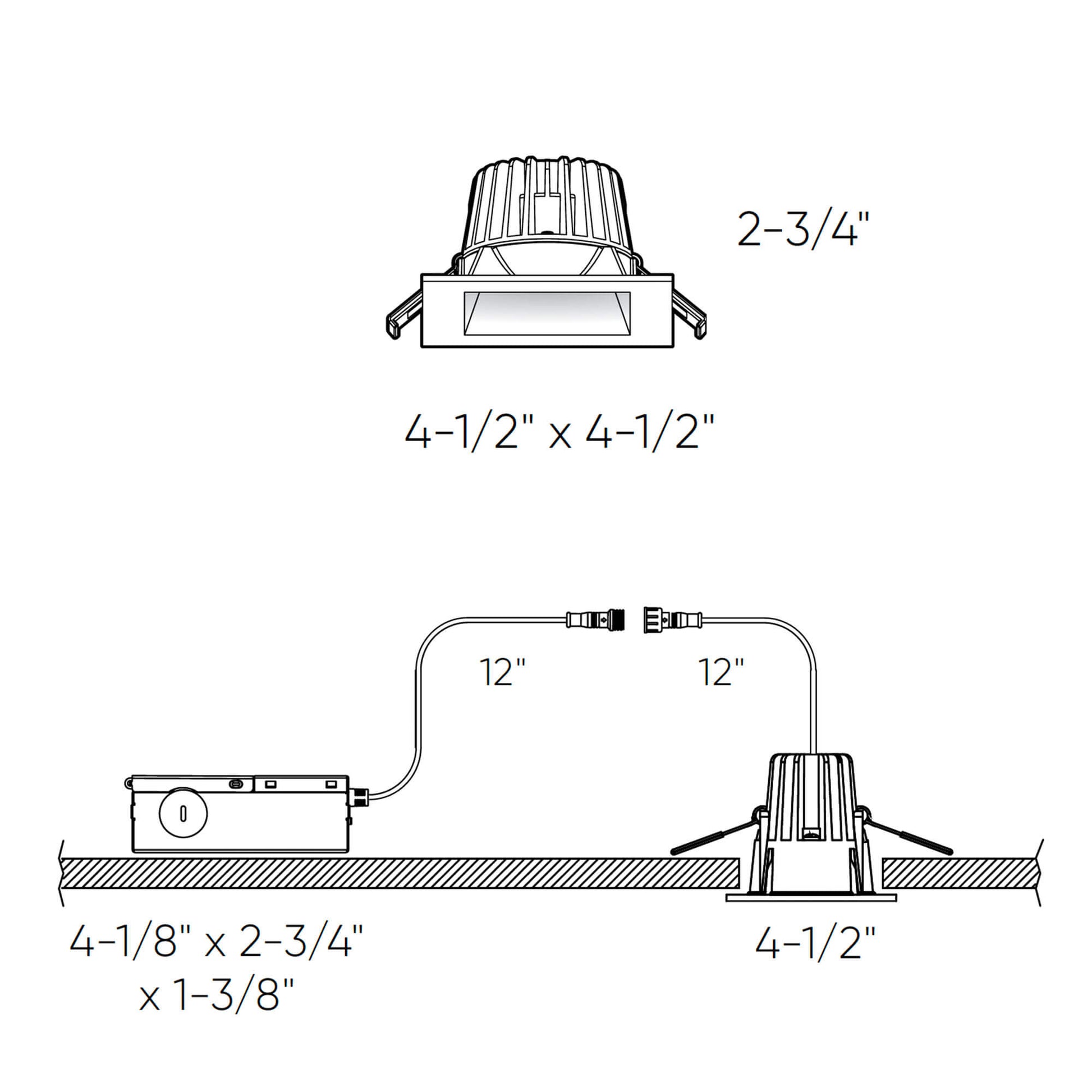 RGR 4 Inch Square Indoor/Outdoor Regressed Down Light