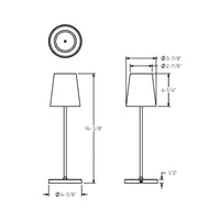 Glam Rechargeable Table Lamp, 3CCT