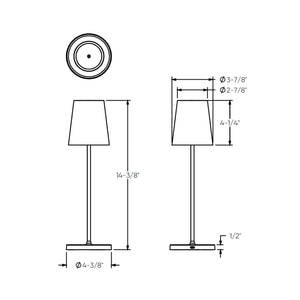 Glam Rechargeable Table Lamp, 3CCT