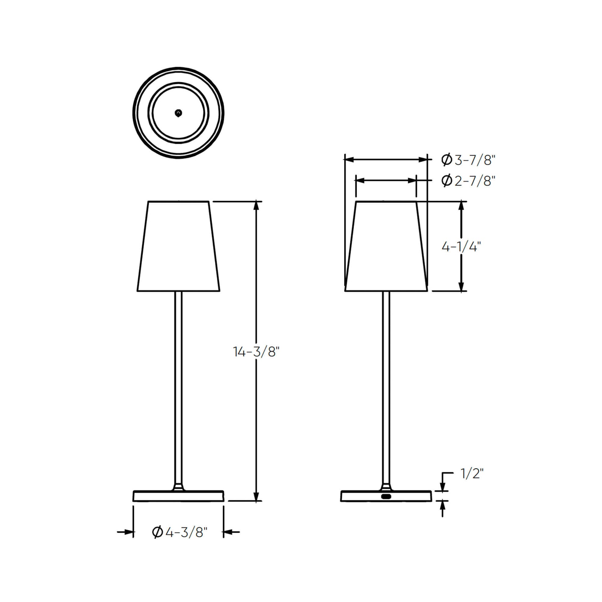 Glam Rechargeable Table Lamp, 3CCT