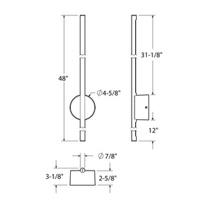 Midnight 48'' Indirect linear wall sconce