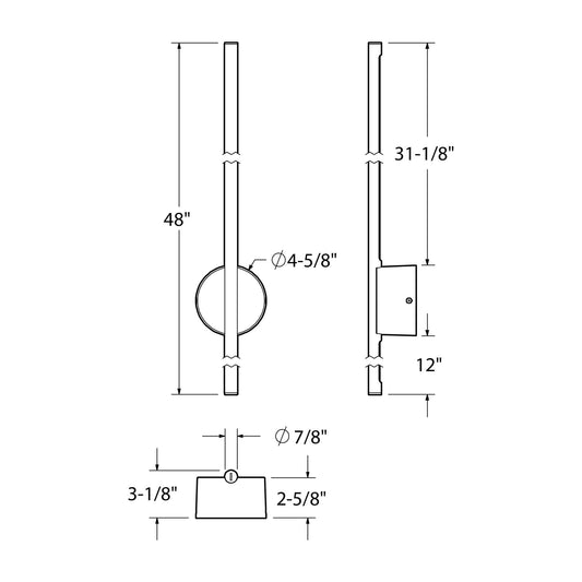 Midnight 48'' Indirect linear wall sconce