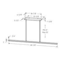 Current 60'' slim linear pendant, 5CCT