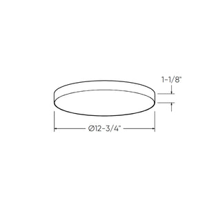 Fusion 12in Trimless flush mount, 5CCT
