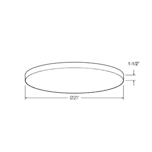 Fusion 21in Trimless flush mount, 5CCT