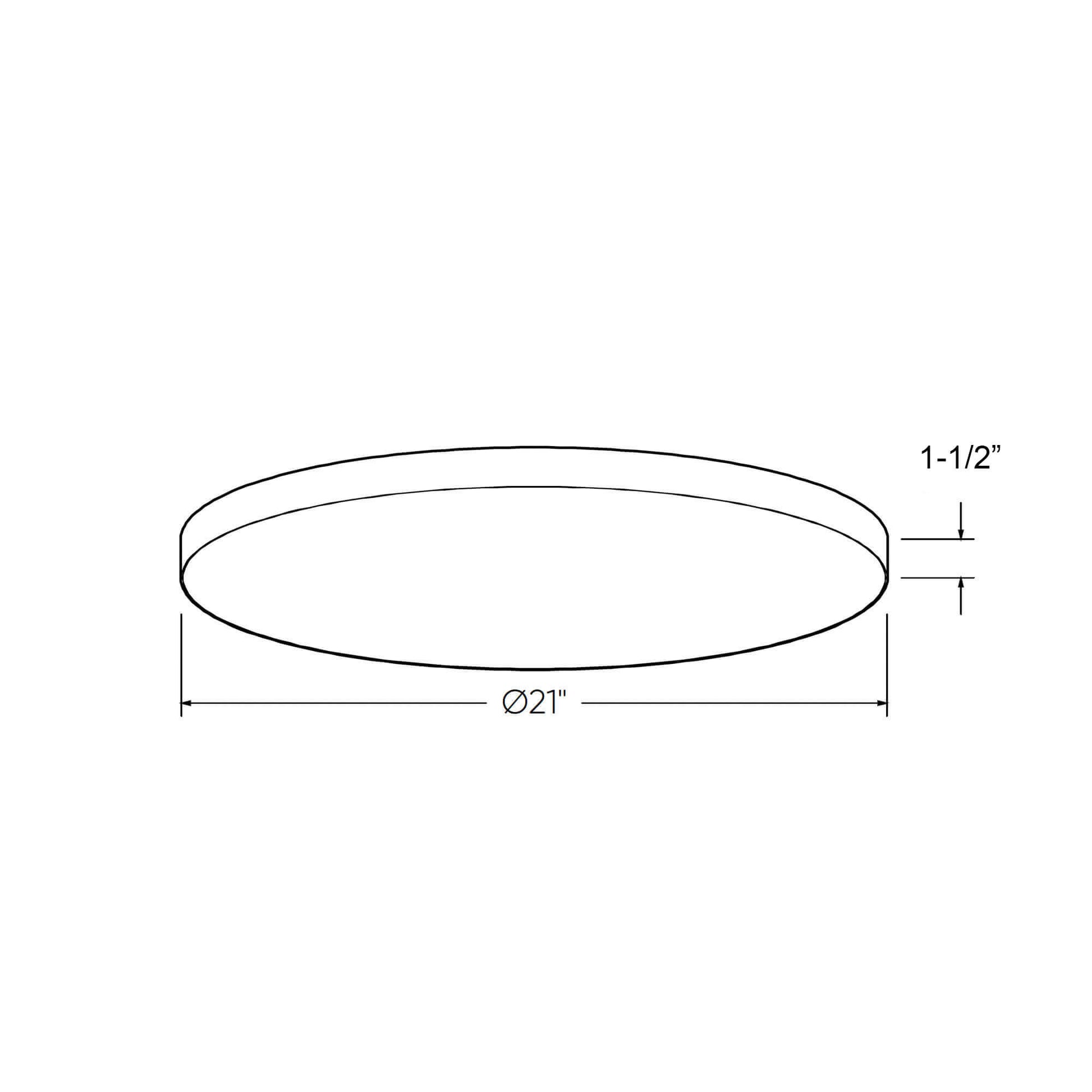 Fusion 21in Trimless flush mount, 5CCT