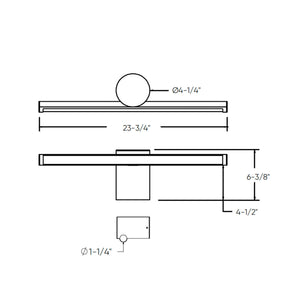 Balance 2-Tone Vanity wall sconce